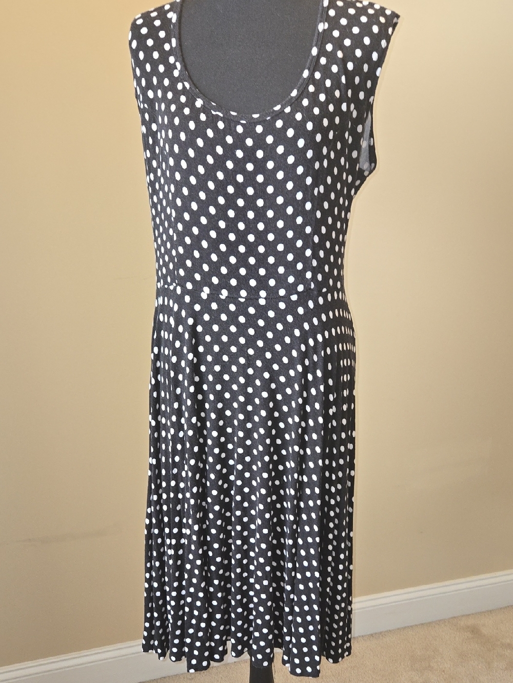 torrid Black & White Polka Dot Midi Dress
